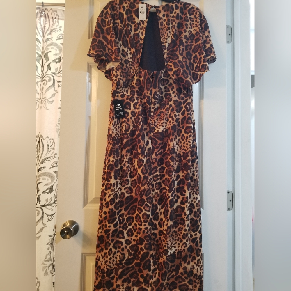 Brand New Express Leopard Print Midi Dress.
